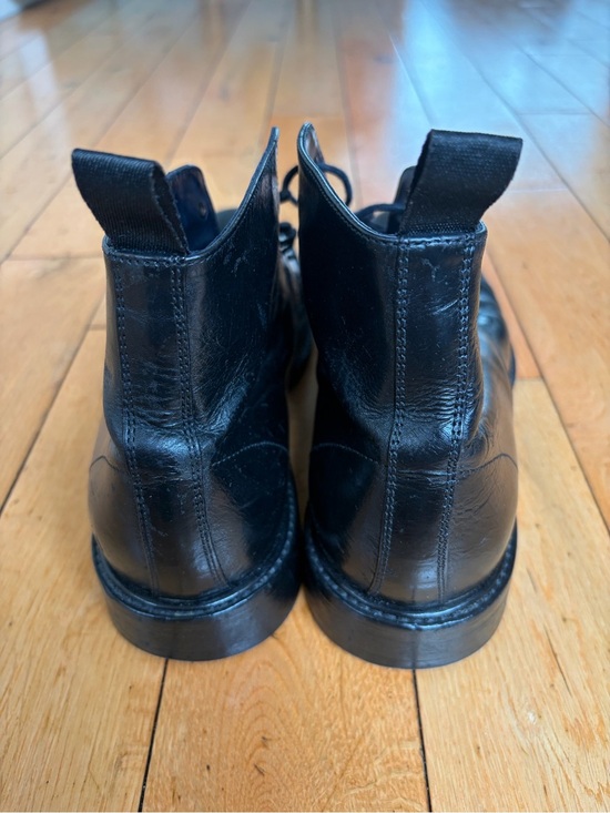 Paul Smith Black Leather Combat Cap Toe Lace Up Ankle Boots Mens Uk 7 US 8 main image 4